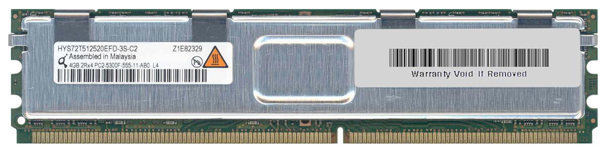 HYS72T512520EFD-3S-C2 Qimonda 4GB PC2-5300 DDR2-667MHz ECC Fully Buffered CL5 240-Pin DIMM Dual Rank Memory Module