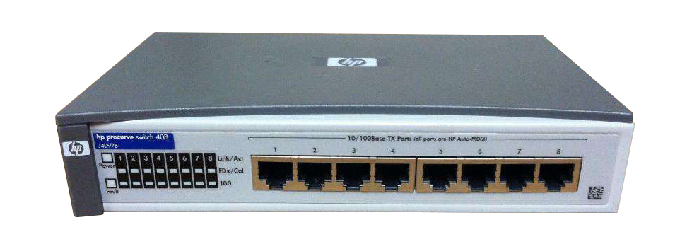 J4097-80011 HP ProCurve Switch 408 8-Ports 10Base-T RJ-45 100Base-T RJ-45X Fast Ethernet (Refurbished)