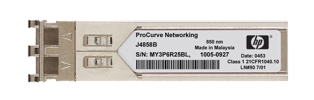 J4858-69001 HP ProCurve X121 1Gbps 1000Base-SX Multi-mode Fiber 550m 850nm Duplex LC Connector SFP Transceiver Module