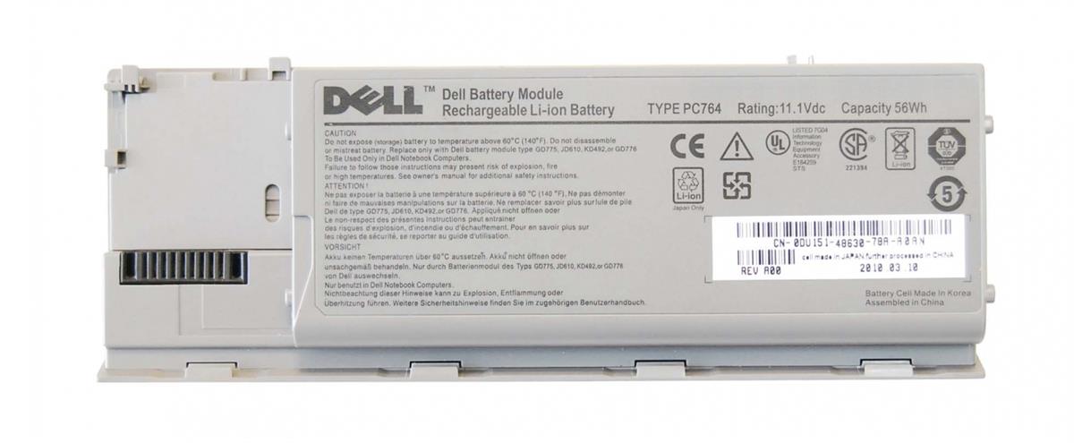 JD606 Dell 6-Cell 11.1V 56WHr Lithium-Ion Battery for Latitude D620, D630 (Refurbished)