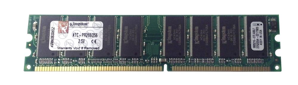 KTC-PR266/256 Kingston 256MB PC2100 DDR-266MHz non-ECC Unbuffered CL2.5 184-Pin DIMM 2.5V Memory Module for Compaq 175924-001; 237122-001; 237122-002; 237122-004; 251997-B21; 282434-B21; 285649-001; DA202-69001; DC164A; DC164X