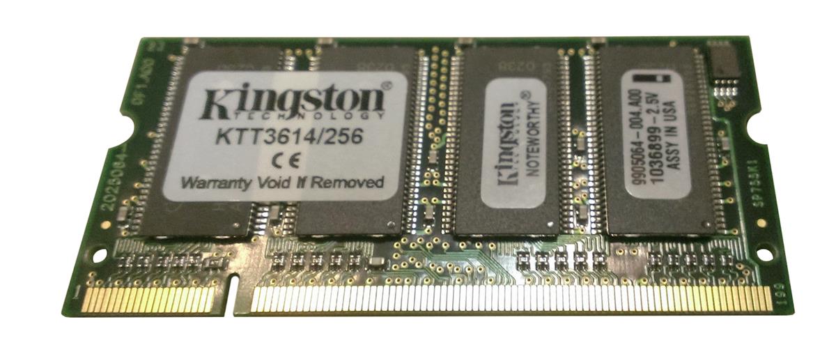 KTT3614/256 Kingston 256MB PC2100 DDR-266MHz non-ECC Unbuffered CL2.5 200-Pin SoDimm Memory Module for Toshiba