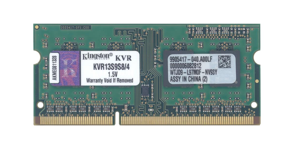 KVR13S9S8/4 Kingston 4GB SoDimm PC10600 Memory