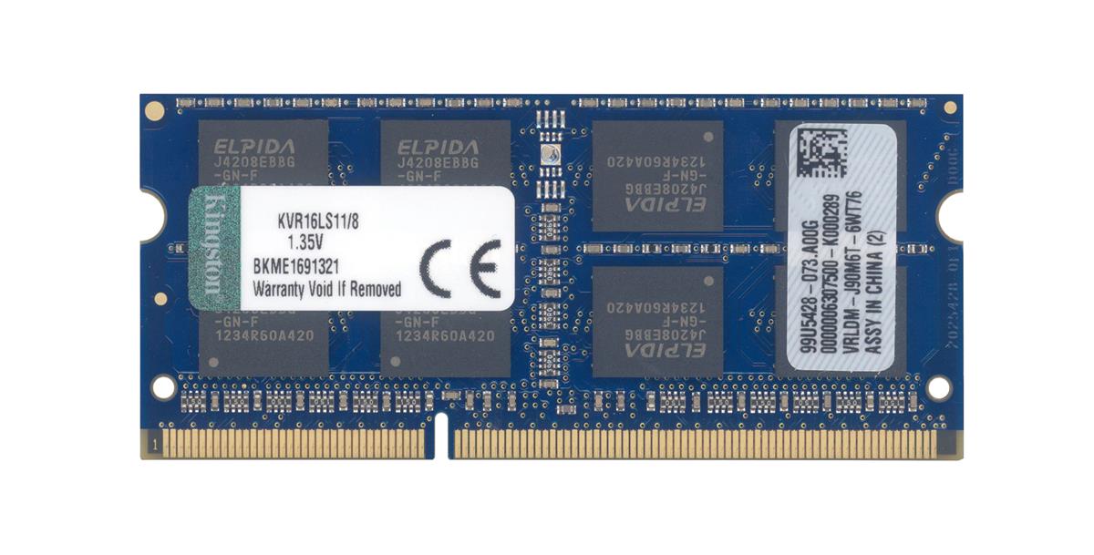KVR16LS11/8 Kingston 8GB SoDimm PC12800 Memory