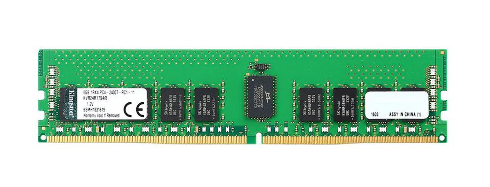KVR24R17S4/8 Kingston 8GB PC4-19200 DDR4-2400MHz Registered ECC CL17 288-Pin DIMM 1.2V Single Rank Memory Module