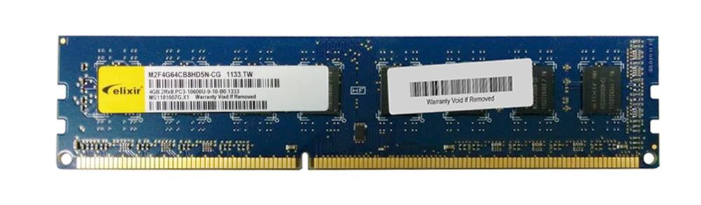 M2F4G64CB8HD5N-CG Elixir 4GB PC3-10600 DDR3-1333MHz non-ECC Unbuffered CL9 240-Pin DIMM Dual Rank Memory Module