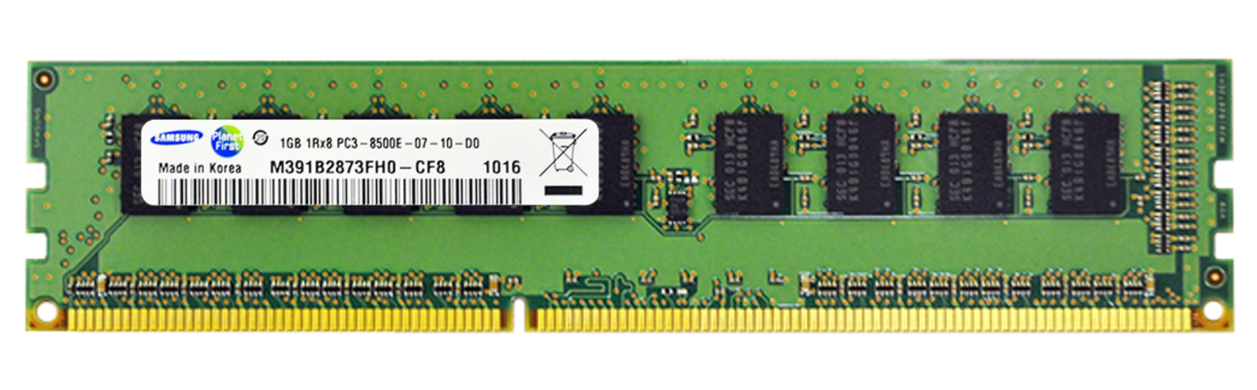 3D-14D323N728288-1G 1GB Module DDR3 PC3-8500 CL=7 ECC Unbuffered DDR3-1066 Single Rank, x8 1.5V 128Meg x 72 for Gigabyte Technology GA-6UASV4 Motherboard n/a