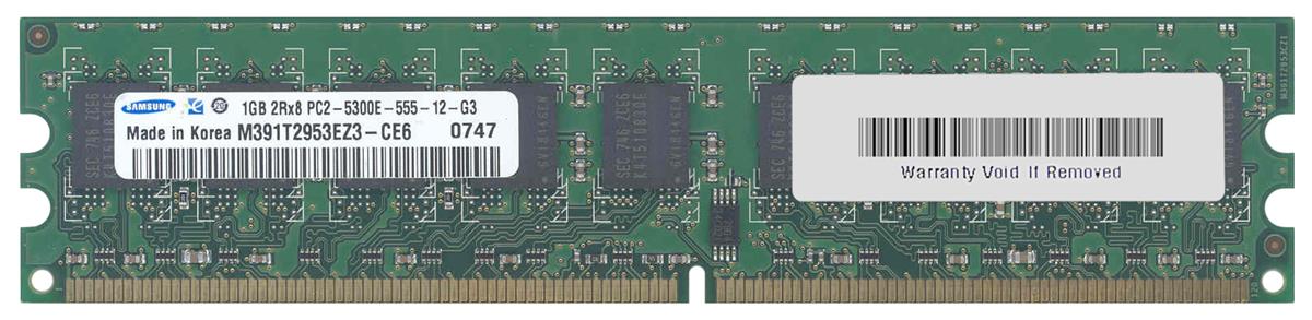 3D-14D223N727393-1G 1GB Module DDR2 PC2-5300 CL=5 ECC Unbuffered DDR2-667 1.8V 64Meg x 72 for Gigabyte Technology GA-5EASV-RH Motherboard n/a