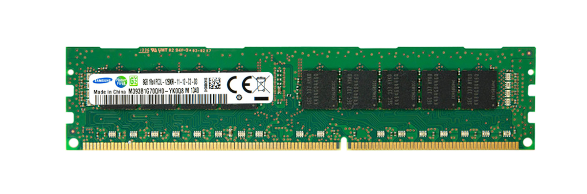 M393B1G70QH0-YK0 Samsung 8GB PC3-12800 DDR3-1600MHz ECC Registered CL11 240-Pin DIMM 1.35V Low Voltage Single Rank Memory Module
