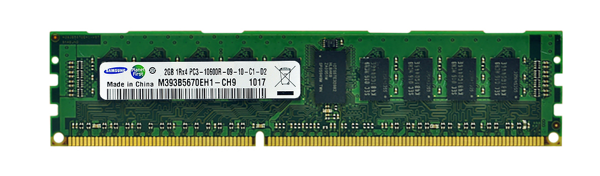 M393B5670EH1-CH9 Samsung 2GB PC3-10600 DDR3-1333MHz ECC Registered CL9 240-Pin DIMM Single Rank Memory Module