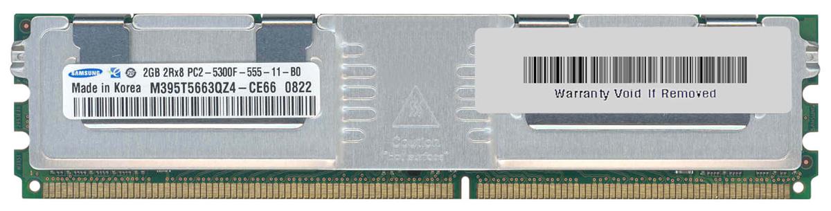 M395T5663QZ4-CE66 Samsung 2GB PC2-5300 DDR2-667MHz ECC Fully Buffered CL5 240-Pin DIMM Dual Rank Memory Module