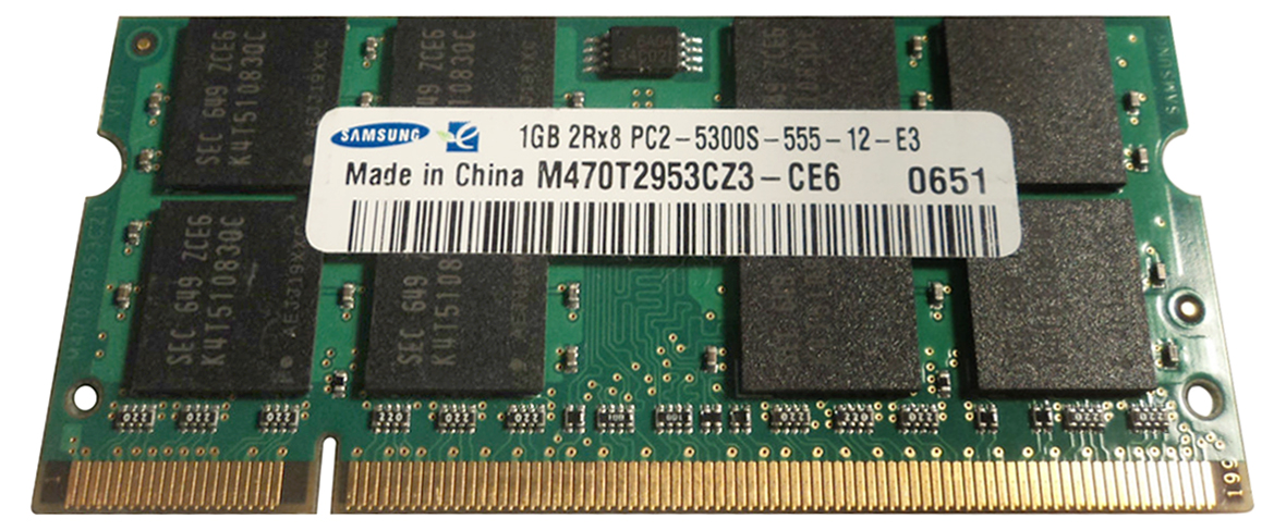 M470T2953CZ3-CE6 Samsung 1GB SoDimm PC5300 Memory