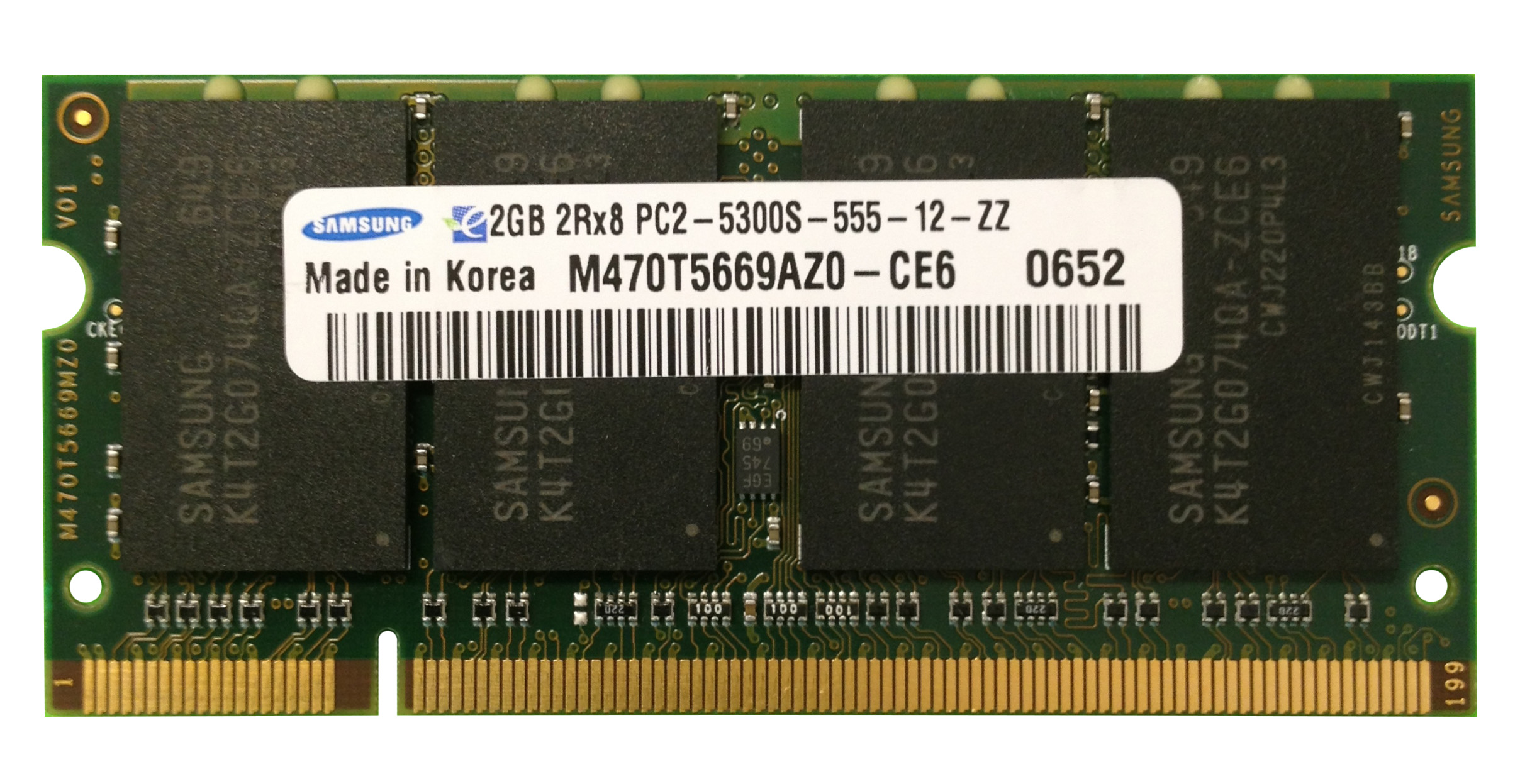 3D-14D228N644446-2G 2GB Module DDR2 SoDimm 200-Pin PC2-5300 CL=5 non-ECC Unbuffered DDR2-667 1.8V 256Meg x 64 for Lenovo ThinkPad SL300 2738-22U 51J0548; 40Y7735; 40Y8404; 43R1756; 43R2000