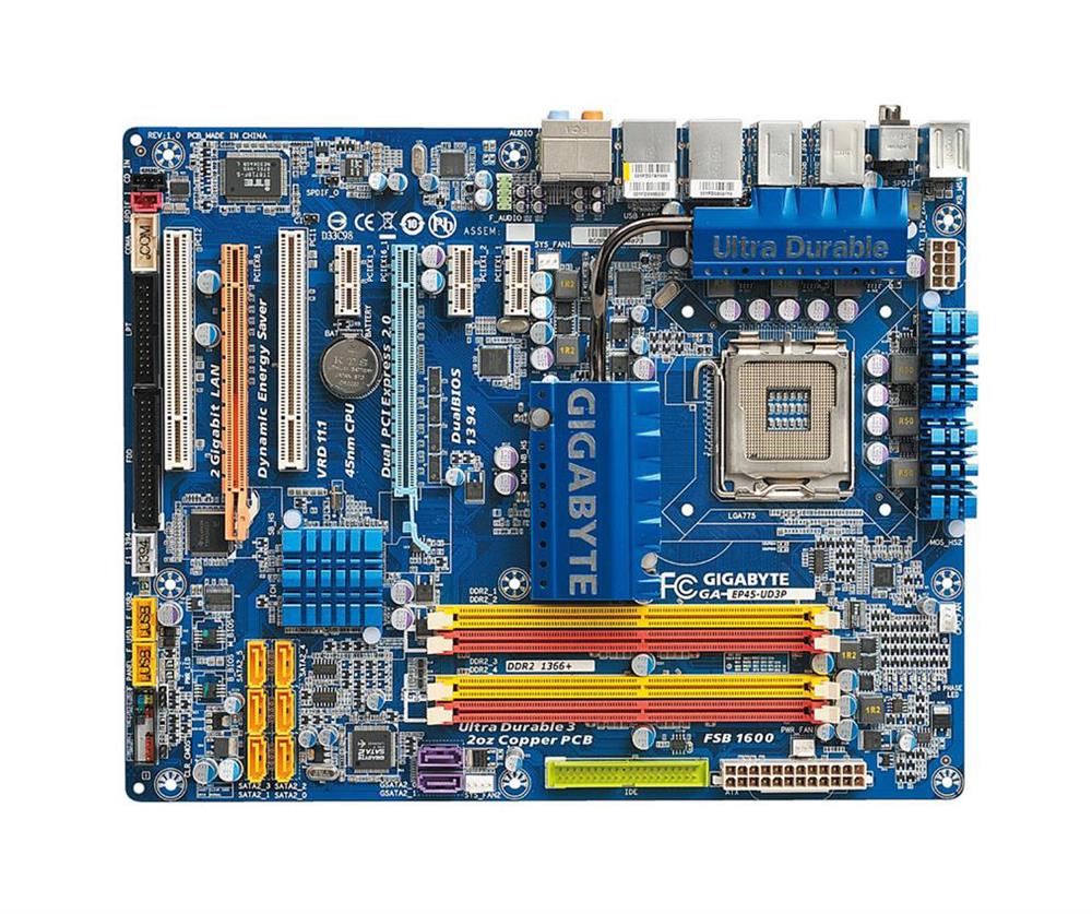 M4L-80048326 Gigabyte Tech P45/ICH10 Chipset Socket LGA775 ATX Motherboard (rev. 1.0) Motherboard GA-EP45-UD3P