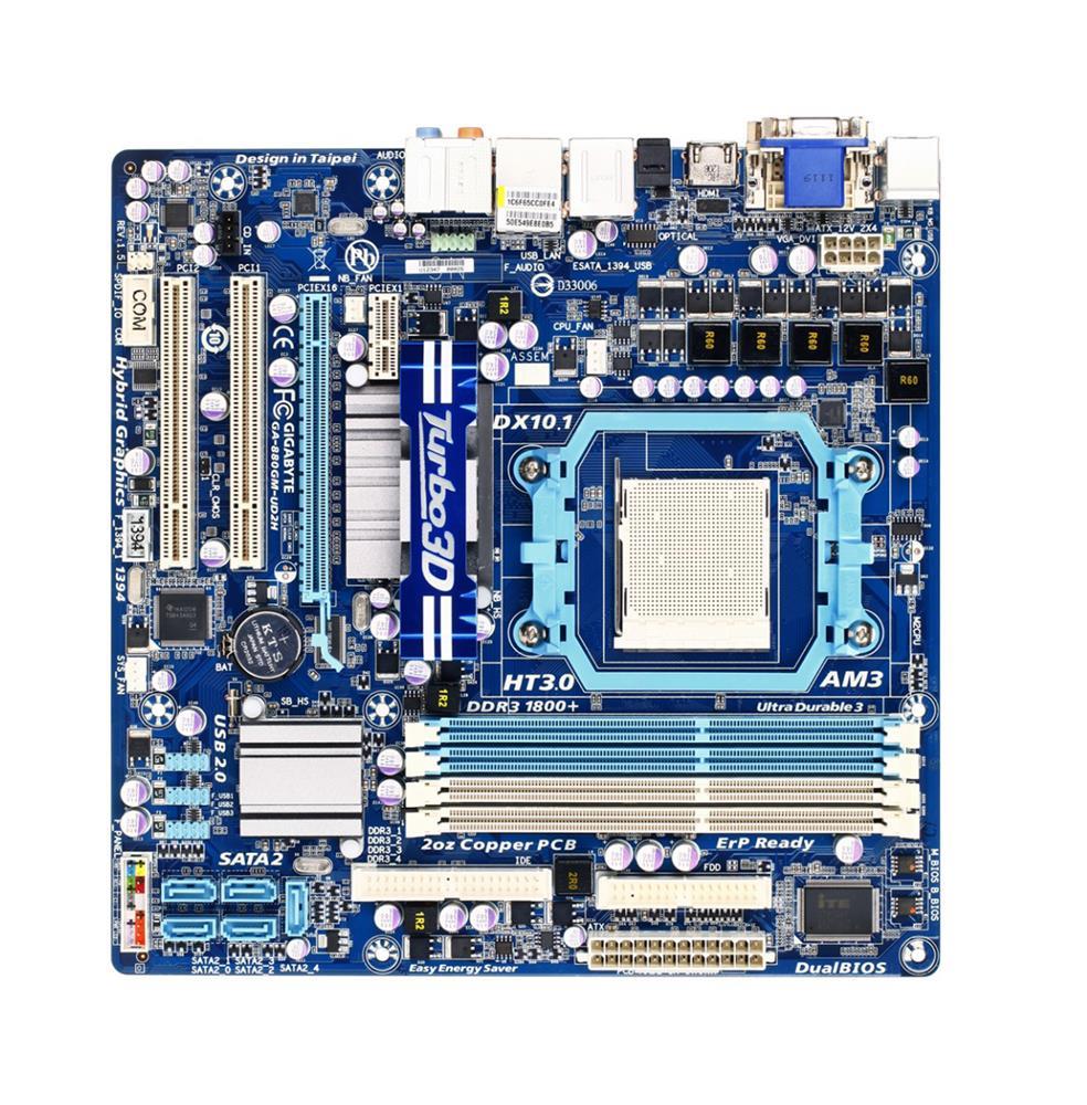 M4L-80070728 Gigabyte Tech GA-880GM-UD2H Motherboard