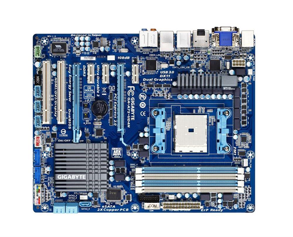 M4L-80080096 Gigabyte Tech GA-A75-UD4H Motherboard