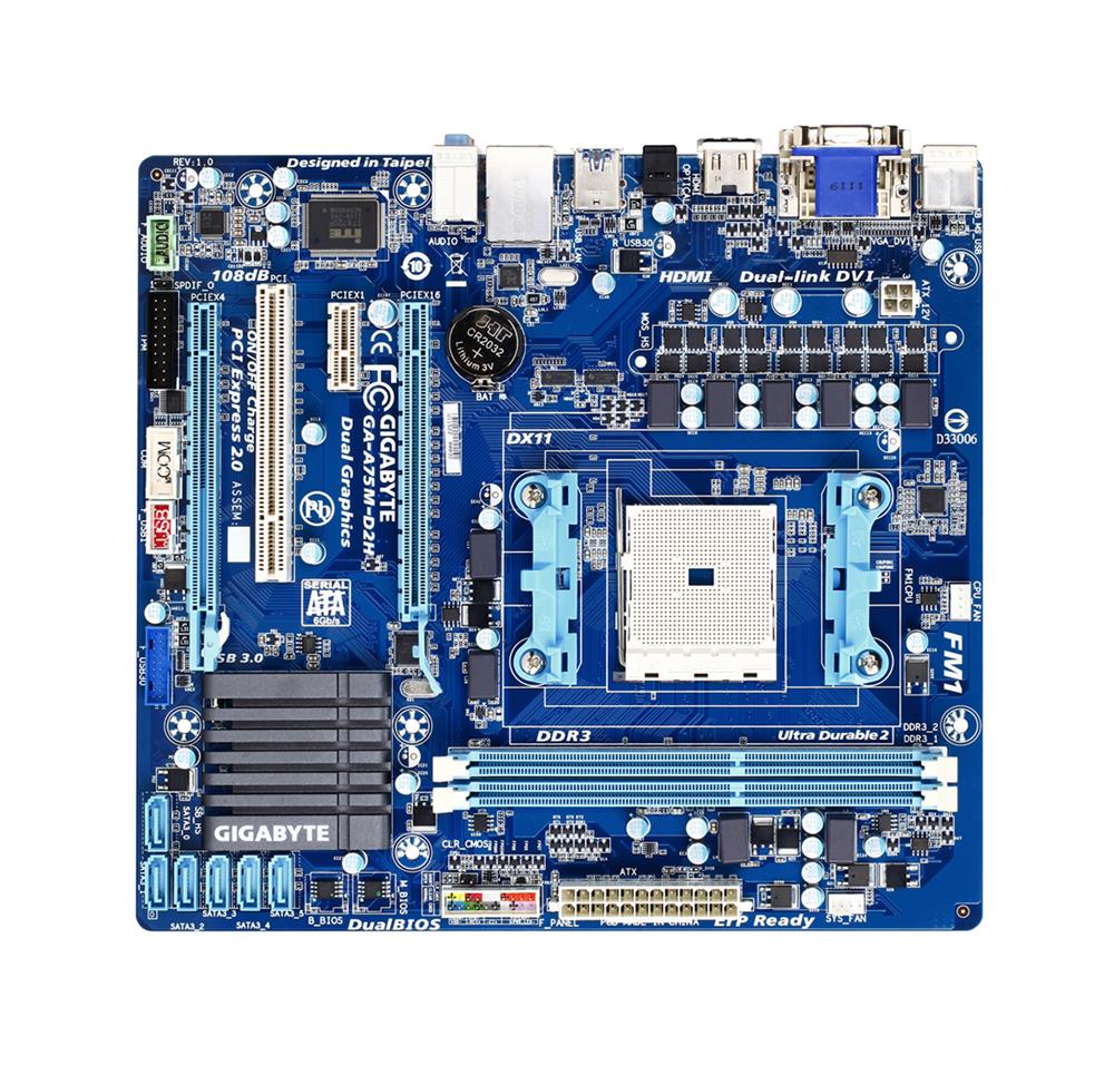 M4L-80080097 Gigabyte Tech GA-A75M-D2H Motherboard