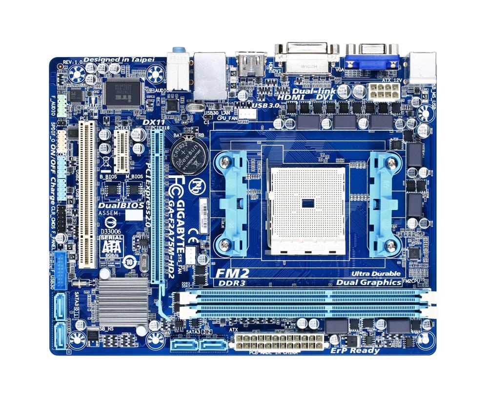 M4L-80091704 Gigabyte Tech GA-F2A75M-HD2 Motherboard