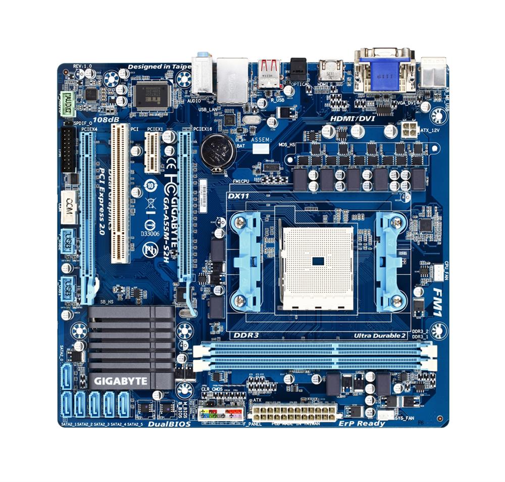 M4L-80098700 Gigabyte Tech GA-A55M-S2H Motherboard