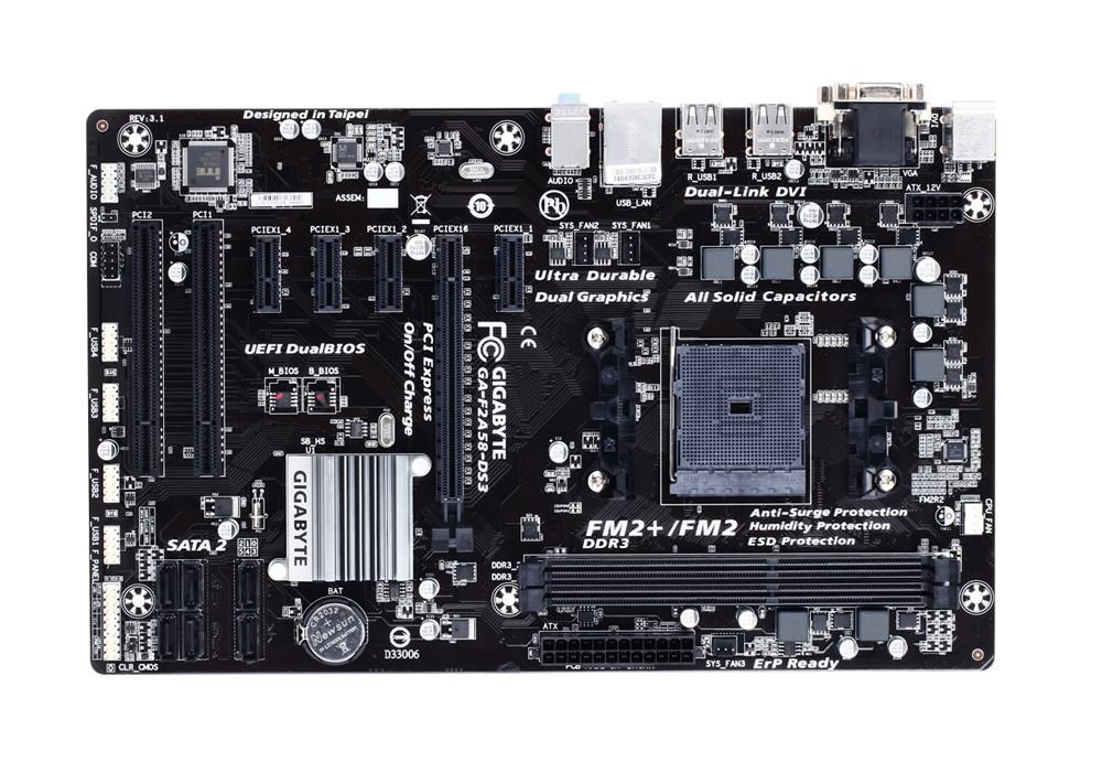 M4L-80119155 Gigabyte Tech GA-F2A58-DS3 Motherboard