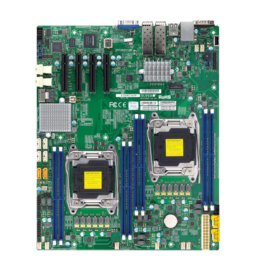 MB-X10DNP SuperMicro X10DRD-iNTP Dual Socket R3 LGA 2011 Intel C612 Chipset Xeon E5-2600 v4/v3 Processors Support DDR4 8x DIMM 10x SATA3 6.0Gb/s E-ATX Server Motherboard (Refurbished) (Refurbished)