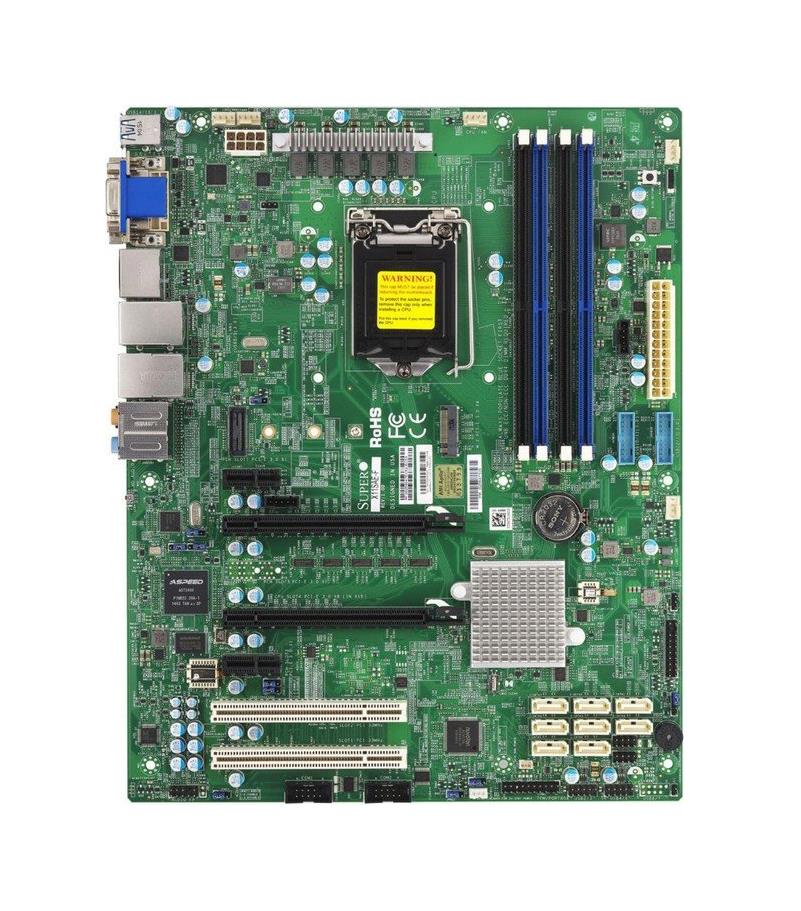 MB-X11SEF SuperMicro X11SAE-F Socket LGA 1151 Intel C236 Chipset Xeon E3-1200 v5/v6 DDR4 4x DIMM 8x SATA3 6.0Gb/s ATX Server Motherboard (Refurbished)