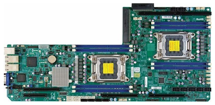 MBD-X9DRG-HF-B SuperMicro X9DRG-HF Dual Socket LGA2011 Intel C602 Chipset Xeon E5-2600/ E5-2600 v2 Processors Support DDR3 8x DIMM 8x SATA2 3.0Gb/s Proprietary Server Motherboard (Refurbished)