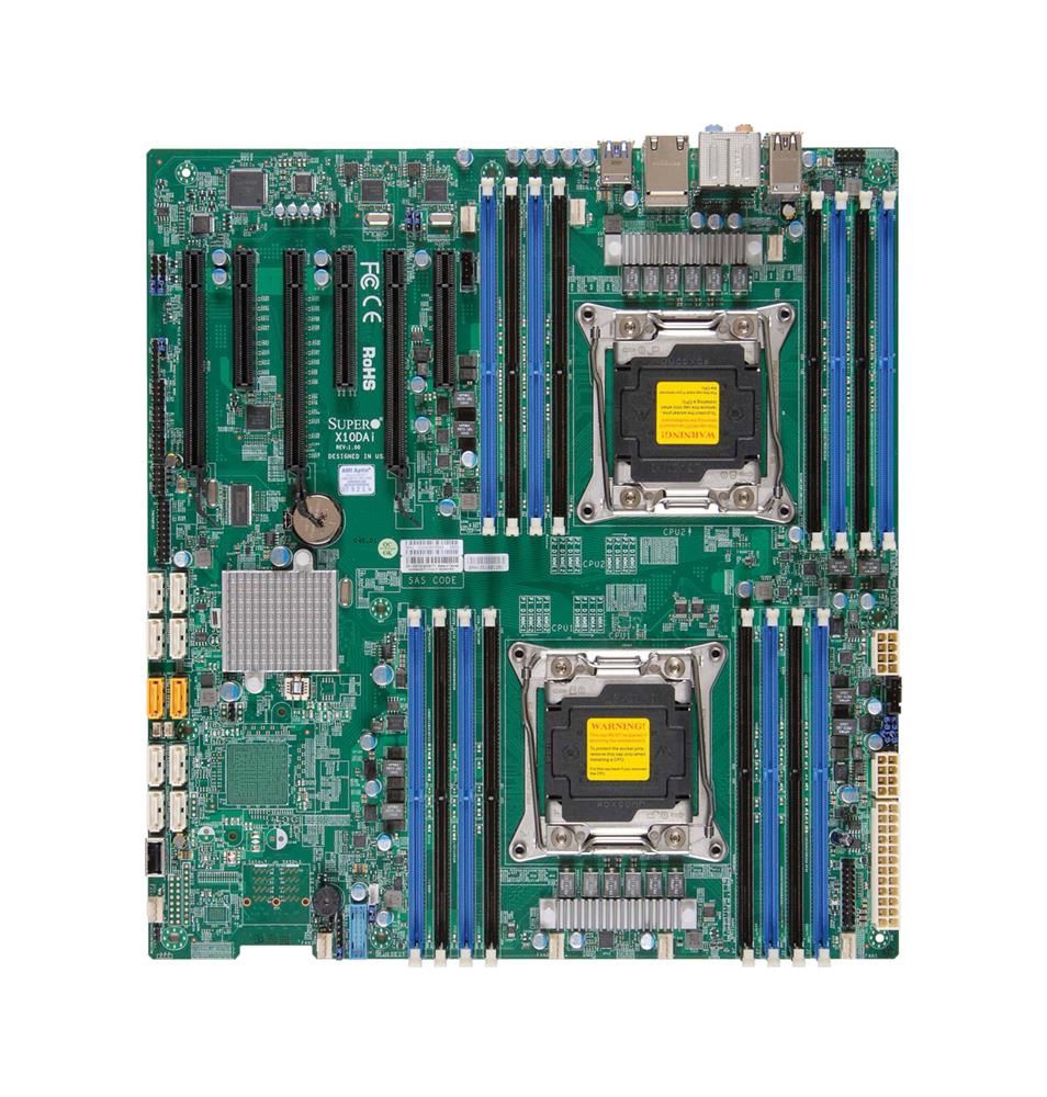 MBX10DAIB SuperMicro X10DAI Dual Socket LGA2011 Intel C612 Chipset Intel Xeon E5-2600 v4/v3 Processors Support DDR4 16x DIMM 10x SATA3 6.0Gb/s E-ATX Server Motherboard (Refurbished)