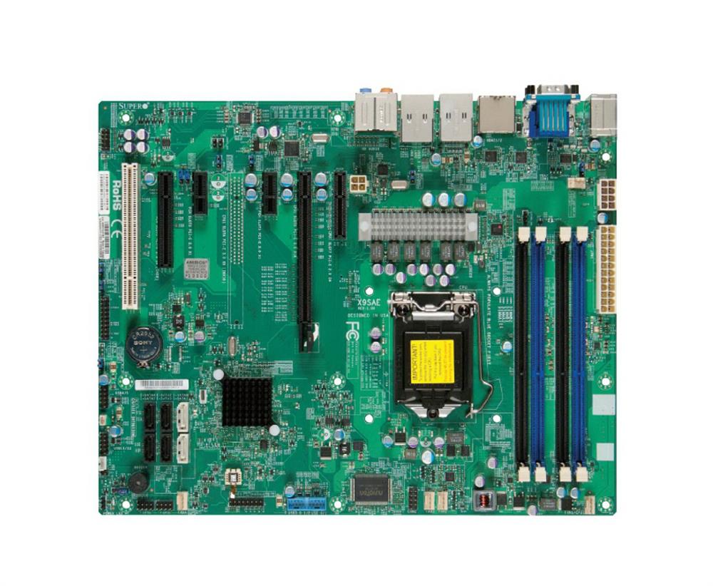 MBX9SAE SuperMicro X9SAE Socket LGA 1155 Intel C216 Express Chipset Intel Xeon E3-1200 v2/ Intel Core i7 / i5 / i3 / Pentium / Celeron Processors Support DDR3 4x DIMM 2x SATA3 6.0Gb/s ATX Server Motherboard (Refurbished)