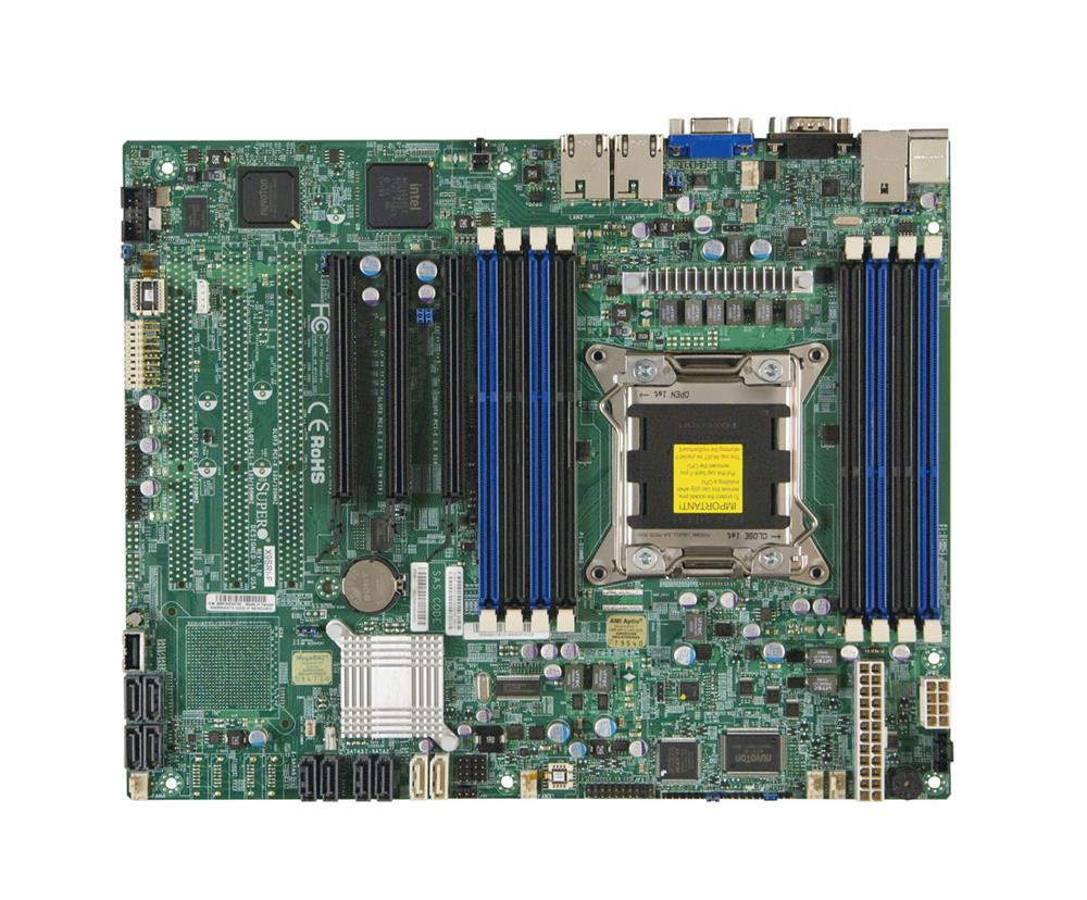 MBX9SRIFB SuperMicro X9SRI-F Socket LGA 2011 Intel C602 Chipset Intel Xeon E5-2600/1600 & E5-2600/1600 v2 Processors Support DDR3 8x DIMM 2x SATA3 6.0Gb/s ATX Server Motherboard (Refurbished)