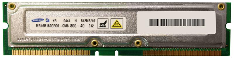 88.17438 Samsung 1GB Kit (2 X 512MB) RDRAM PC800 40ns non-ECC 800MHz 184-Pin 2.5v 256Meg x 16 for SuperMicro PIIIDRE (MBD-P3DRE-U) Motherboard