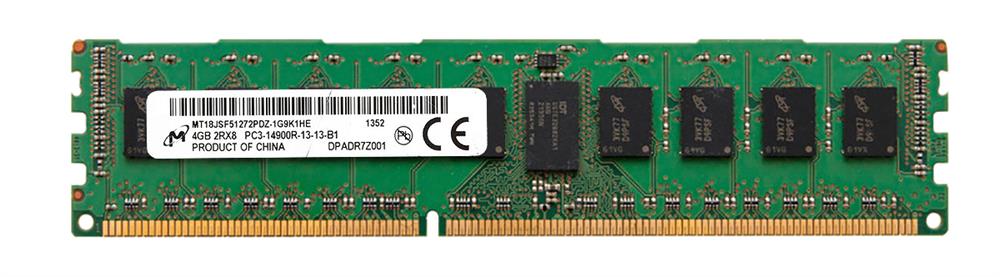 MT18JSF51272PDZ-1G9K1HE Micron 4GB PC3-14900 DDR3-1866MHz ECC Registered CL13 240-Pin DIMM Dual Rank Memory Module