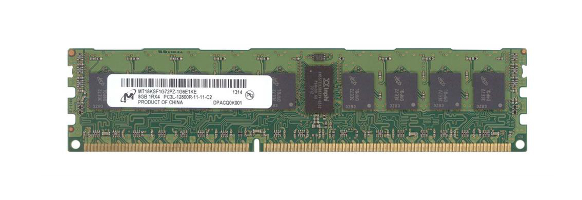 MT18KSF1G72PZ-1G6E1 Micron 8GB PC3-12800 DDR3-1600MHz ECC Registered CL11 240-Pin DIMM 1.35V Low Voltage Single Rank Memory Module