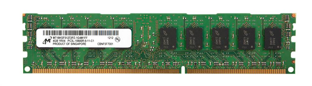 MT18KSF51272PZ-1G4M1FF Micron 4GB PC3-10600 DDR3-1333MHz ECC Registered w/ Parity CL9 240-Pin DIMM 1.35V Low Voltage Single Rank Memory Module