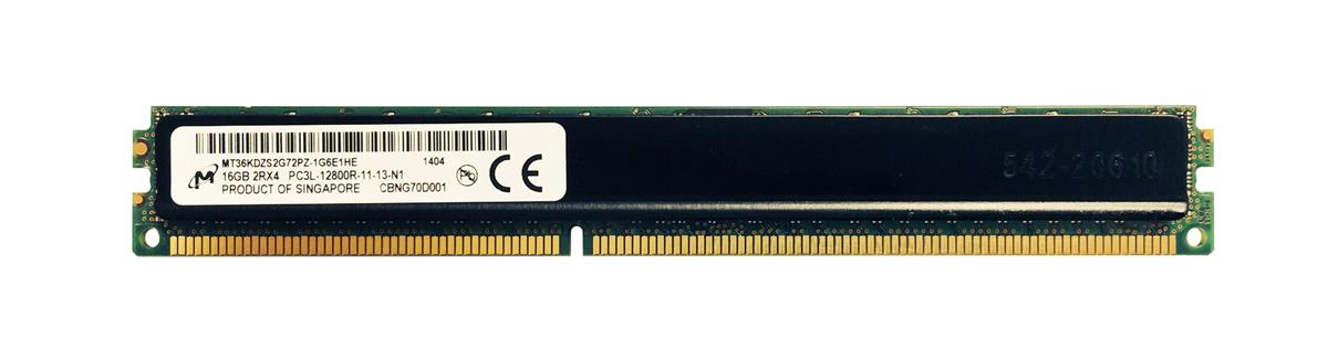 MT36KDZS2G72PZ-1G6E1 Micron 16GB PC3-12800 DDR3-1600MHz ECC Registered CL11 240-Pin DIMM 1.35V Low Voltage Very Low Profile (VLP) Dual Rank Memory Module