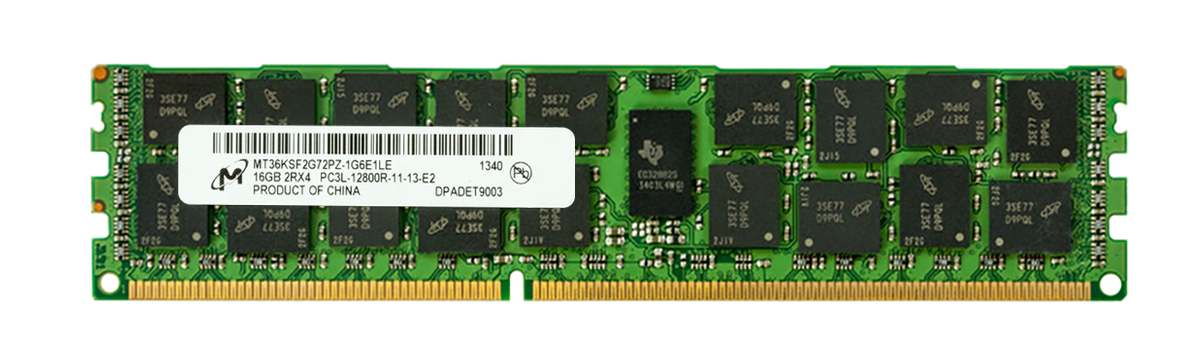 MT36KSF2G72PZ-1G6 Micron 16GB PC3-12800 DDR3-1600MHz ECC Registered CL11 240-Pin DIMM 1.35V Low Voltage Dual Rank Memory Module