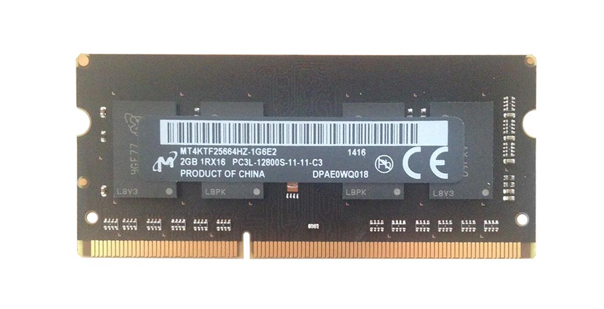 MT4KTF25664HZ-1G6 Micron 2GB PC3-12800 DDR3-1600MHz non-ECC Unbuffered CL11 204-Pin SoDimm 1.35v Low Voltage Single Rank Memory Module