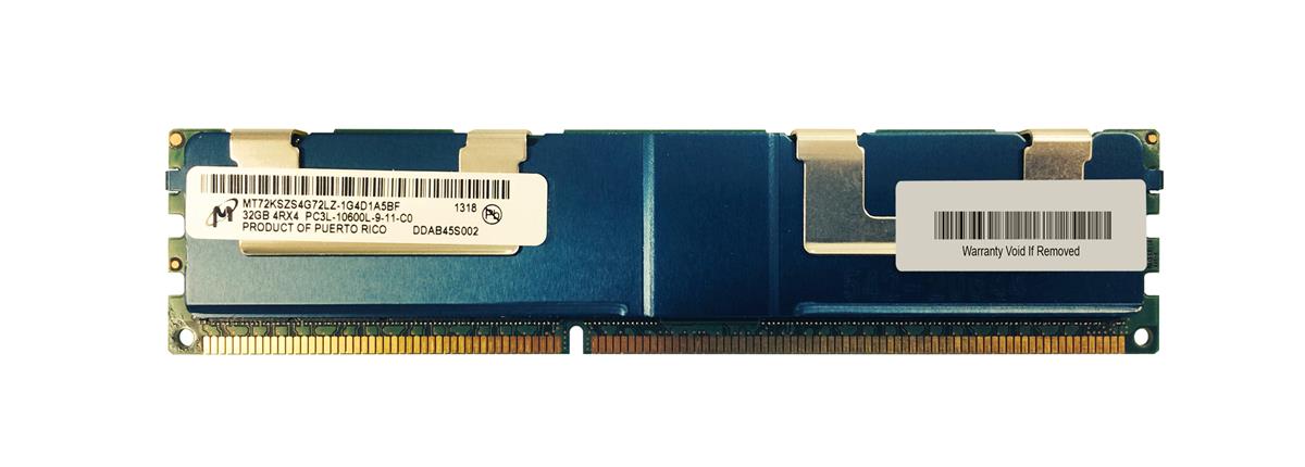 MT72KSZS4G72LZ-1G4D1 Micron 32GB PC3-10600 DDR3-1333MHz ECC Registered CL9 240-Pin Load Reduced DIMM 1.35V Low Voltage Quad Rank Memory Module