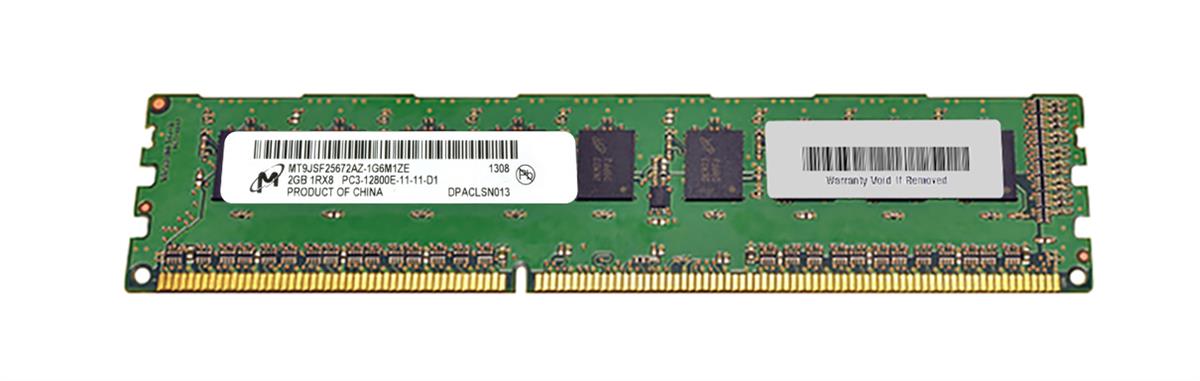 MT9JSF25672AZ-1G6 Micron 2GB PC3-12800 DDR3-1600MHz ECC Unbuffered CL11 240-Pin DIMM Single Rank Memory Module