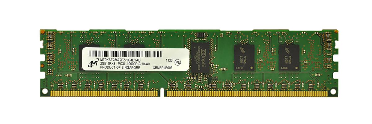 MT9KSF25672PZ-1G4D1 Micron 2GB PC3-10600 DDR3-1333MHz ECC Registered CL9 240-Pin DIMM 1.35v Low Voltage Single Rank Memory Module