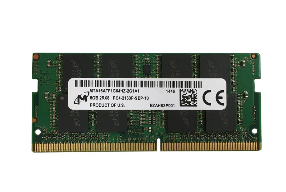 MTA16ATF1G64HZ-2G1 Micron 8GB PC4-17000 DDR4-2133MHz non-ECC Unbuffered CL15 260-Pin SoDimm 1.2V Dual Rank Memory Module