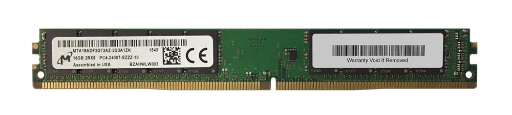 MTA18ADF2G72AZ-2G3A1ZK Micron 16GB PC4-19200 DDR4-2400MHz ECC Unbuffered CL17 288-Pin DIMM 1.2V Very Low Profile (VLP) Dual Rank Memory Module