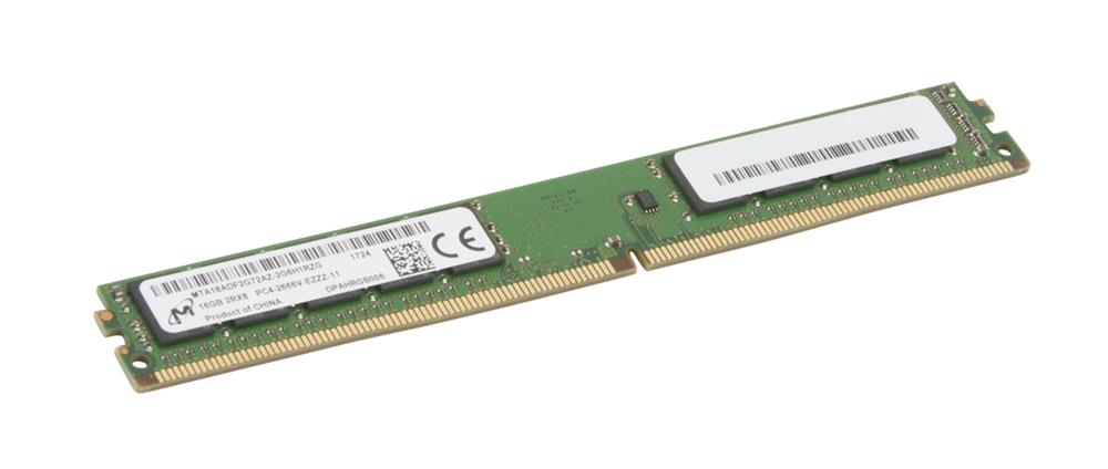 MTA18ADF2G72AZ-2G6 Micron 16GB PC4-21300 DDR4-2666MHz ECC Unbuffered CL19 288-Pin DIMM 1.2V Very Low Profile (VLP) Dual Rank Memory Module