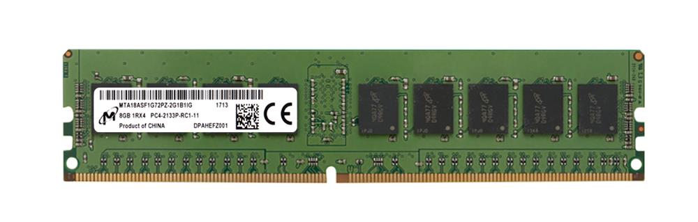 MTA18ASF1G72PZ-2G1B1 Micron 8GB PC4-17000 DDR4-2133MHz Registered ECC CL15 288-Pin DIMM 1.2V Single Rank Memory Module