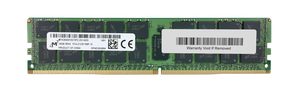 MTA36ASF2G72PZ-2G1A Micron 16GB PC4-17000 DDR4-2133MHz Registered ECC CL15 288-Pin DIMM 1.2V Dual Rank Memory Module
