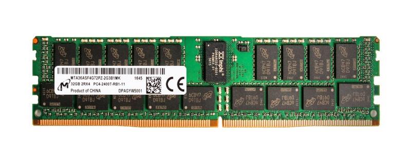 MTA36ASF4G72PZ-2G3B1MK Micron 32GB PC4-19200 DDR4-2400MHz Registered ECC CL17 288-Pin DIMM 1.2V Dual Rank Memory Module