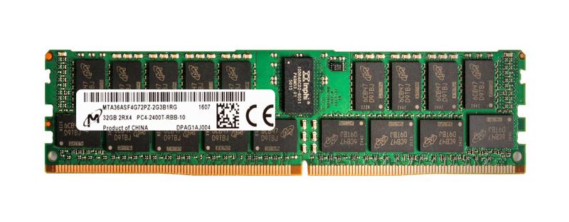 MTA36ASF4G72PZ-2G3B1RG Micron 32GB PC4-19200 DDR4-2400MHz Registered ECC CL17 288-Pin DIMM 1.2V Dual Rank Memory Module