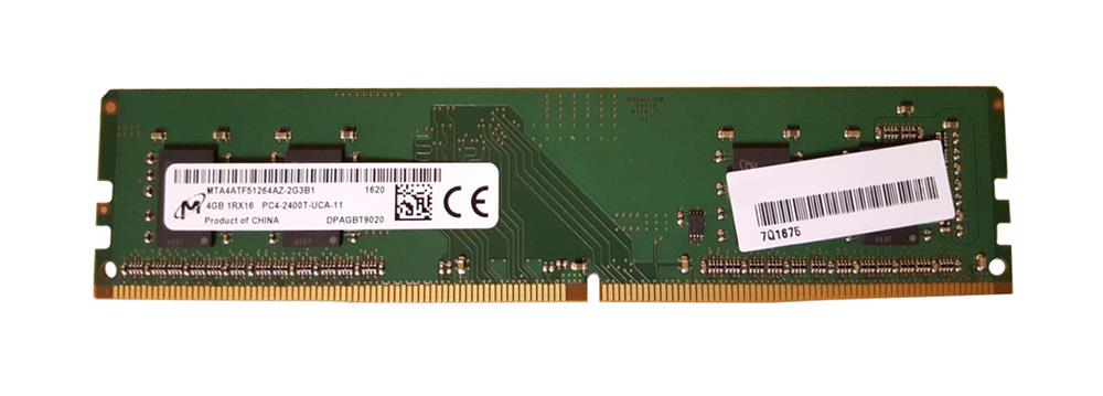MTA4ATF51264AZ-2G3 Micron 4GB PC4-19200 DDR4-2400MHz non-ECC Unbuffered CL17 288-Pin DIMM 1.2V Single Rank Memory Module