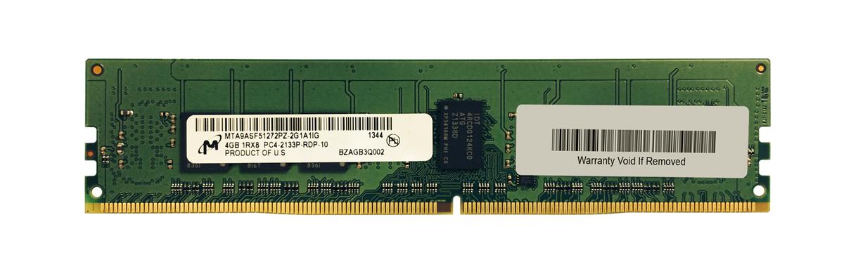 MTA9ASF51272PZ-2G1A1 Micron 4GB PC4-17000 DDR4-2133MHz Registered ECC CL15 288-Pin DIMM 1.2V Single Rank Memory Module