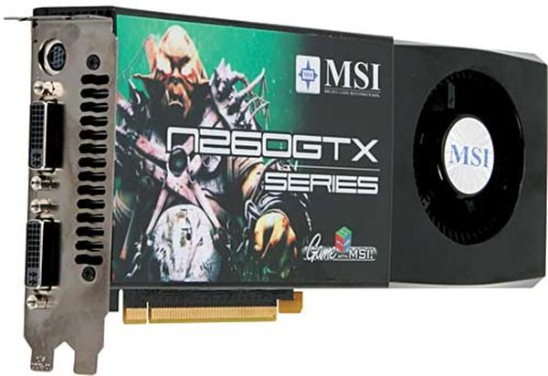 N260GTX-T2D896 MSI GTX-260 896MB GDDR3 448-Bit PCI-Express 2.0 x16 DVI HDMI TV-Out Video Graphics Card